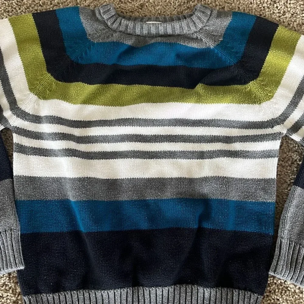 Gymboree Crewneck Striped Sweater Boys Medium 7-8